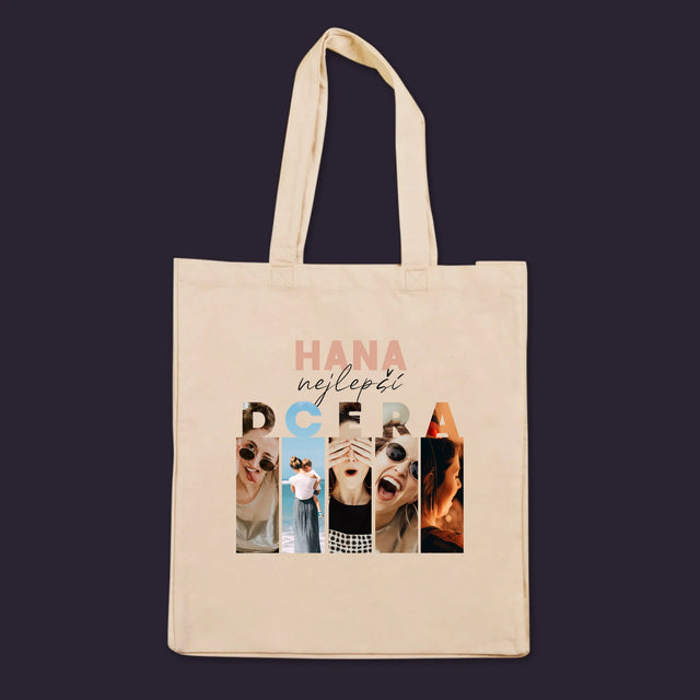 Fotokoláž: Nejlepší Dcera - Plátěná Taška