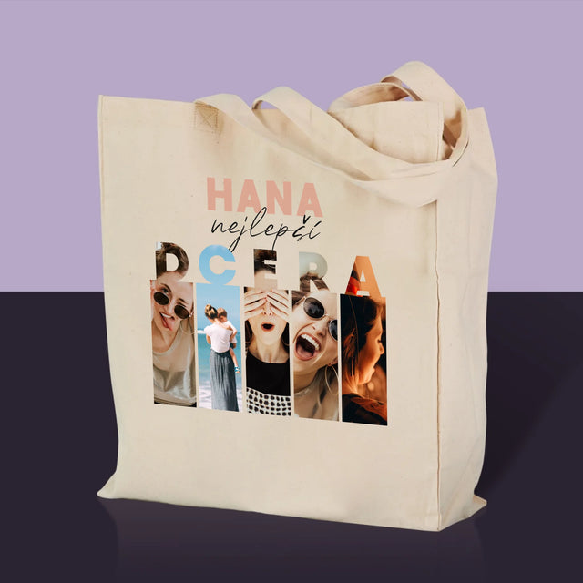 Fotokoláž: Nejlepší Dcera - Plátěná Taška