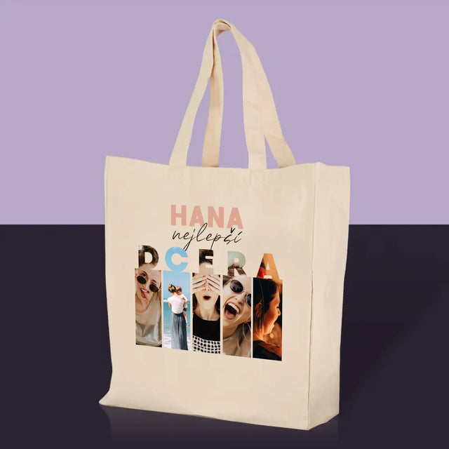 Fotokoláž: Nejlepší Dcera - Plátěná Taška