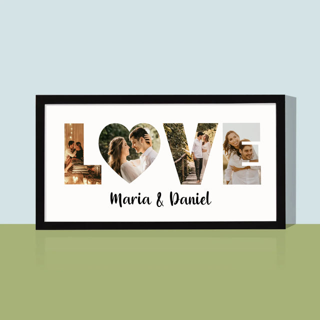Slovo Z Fotek: Love - Tisk V Rámečku