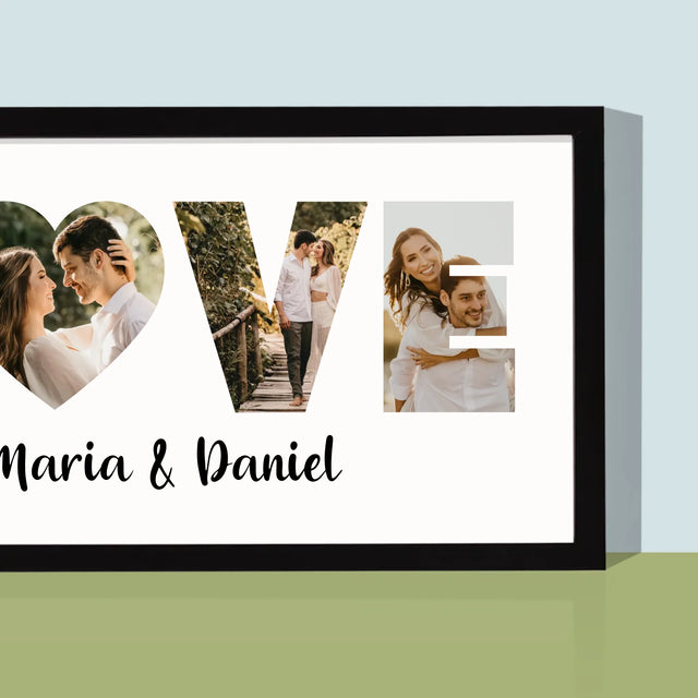 Slovo Z Fotek: Love - Tisk V Rámečku