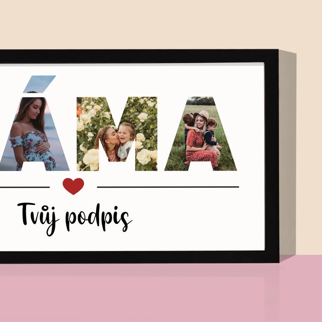 Slovo Z Fotek: Máma Z Fotek - Tisk V Rámečku