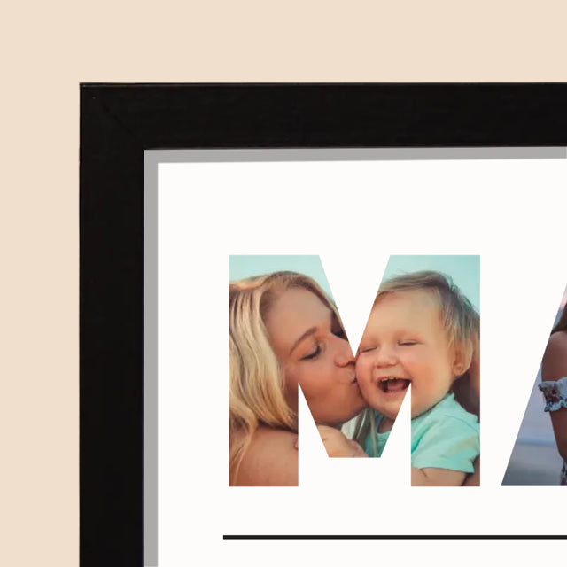 Slovo Z Fotek: Máma Z Fotek - Tisk V Rámečku