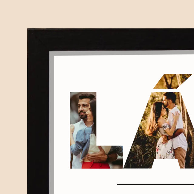 Slovo Z Fotek: Láska Z Tvých Fotek - Tisk V Rámečku