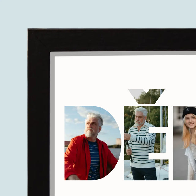 Slovo Z Fotek: Dědeček Z Tvých Fotek - Tisk V Rámečku