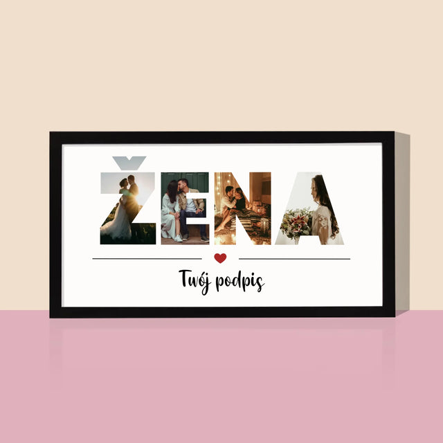 Slovo Z Fotek: Žena Z Vašich Fotek - Tisk V Rámečku