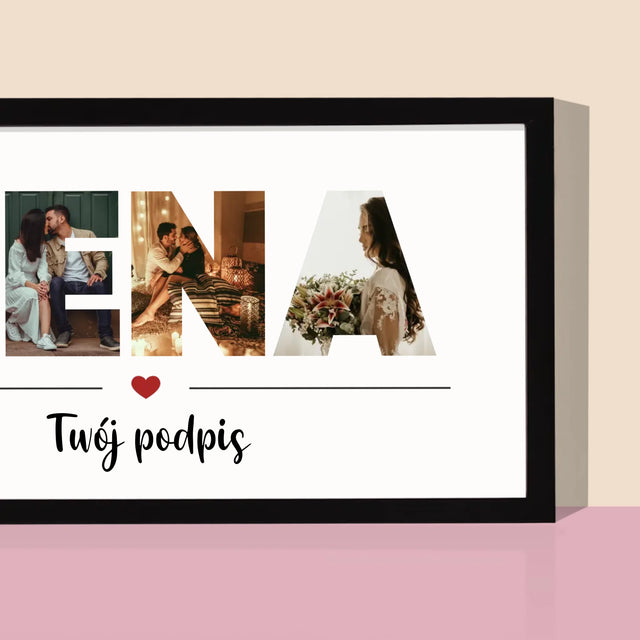 Slovo Z Fotek: Žena Z Vašich Fotek - Tisk V Rámečku