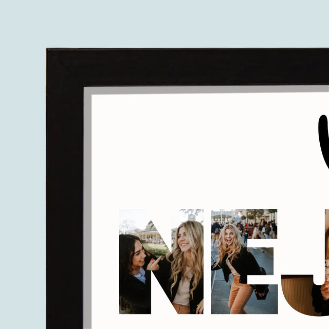 Slovo Z Fotek: Všechno Nejlepší - Tisk V Rámečku