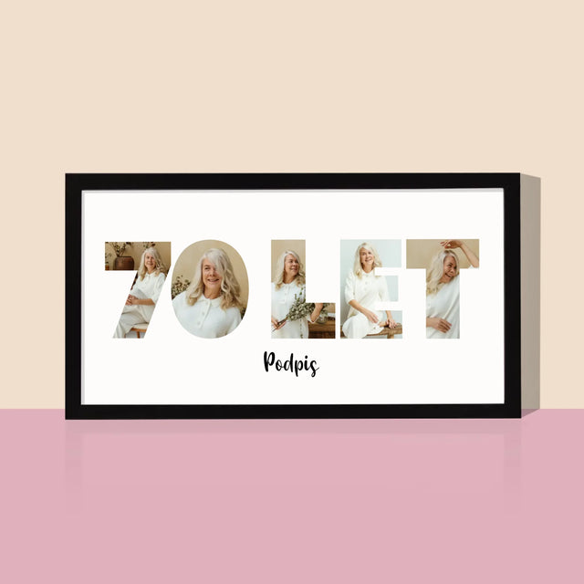 Slovo Z Fotek: 70 Let Z Tvých Fotek - Tisk V Rámečku