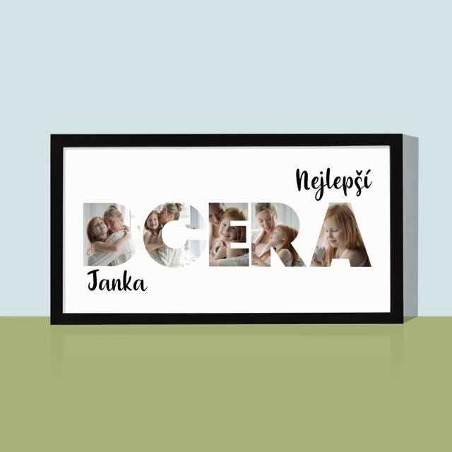 Slovo Z Fotek: Dcera Z Tvých Fotek - Tisk V Rámečku