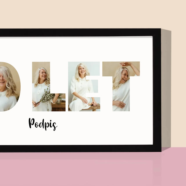 Slovo Z Fotek: 70 Let Z Tvých Fotek - Tisk V Rámečku