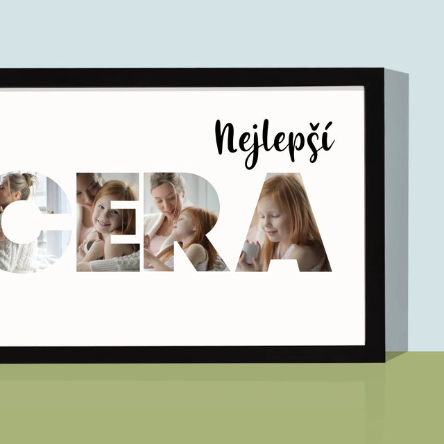 Slovo Z Fotek: Dcera Z Tvých Fotek - Tisk V Rámečku