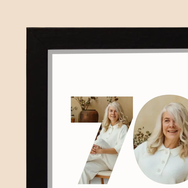 Slovo Z Fotek: 70 Let Z Tvých Fotek - Tisk V Rámečku