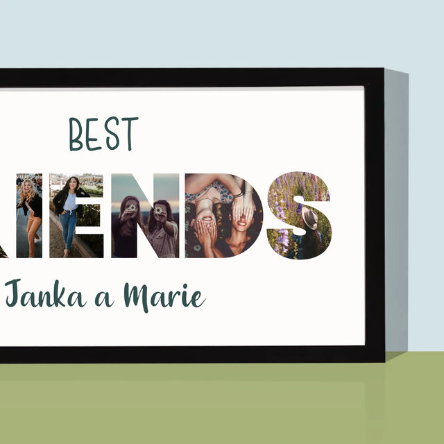 Slovo Z Fotek: Friends Z Tvých Fotek - Tisk V Rámečku