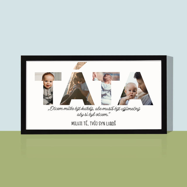 Slovo Z Fotek: Můj Výjimečný Tatínek - Tisk V Rámečku
