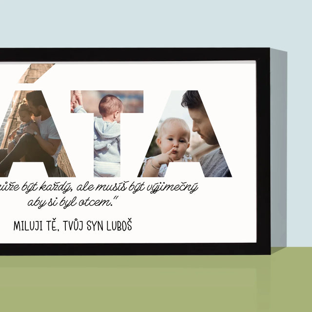 Slovo Z Fotek: Můj Výjimečný Tatínek - Tisk V Rámečku