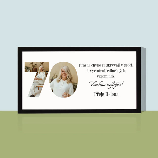 Slovo Z Fotek: 70. Narozeniny - Tisk V Rámečku
