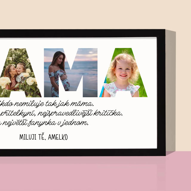 Slovo Z Fotek: Nejúžasnější Máma Na Světě - Tisk V Rámečku