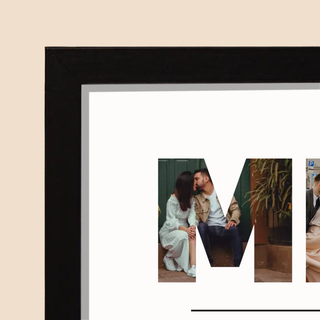 Slovo Z Fotek: Miluji Z Tvých Fotek - Tisk V Rámečku