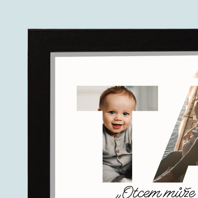 Slovo Z Fotek: Můj Výjimečný Tatínek - Tisk V Rámečku