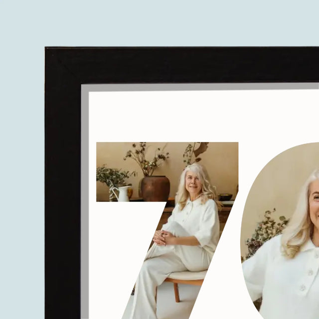 Slovo Z Fotek: 70. Narozeniny - Tisk V Rámečku