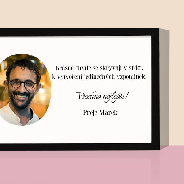 Slovo Z Fotek: 50. Narozeniny - Tisk V Rámečku