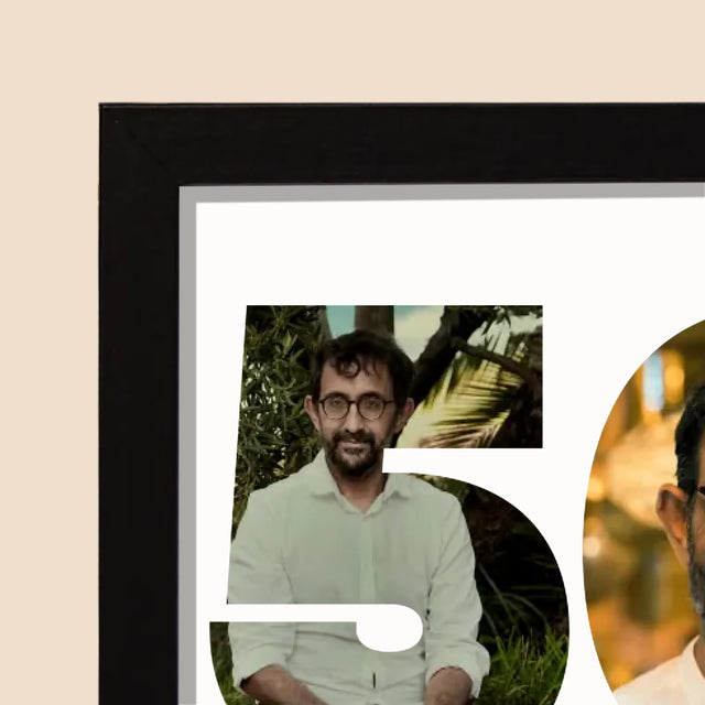 Slovo Z Fotek: 50. Narozeniny - Tisk V Rámečku