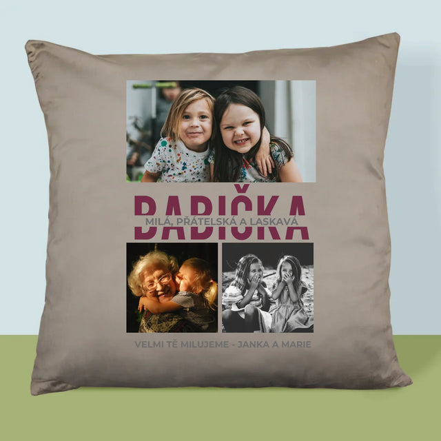 Fotokoláž: Babička - Polštář