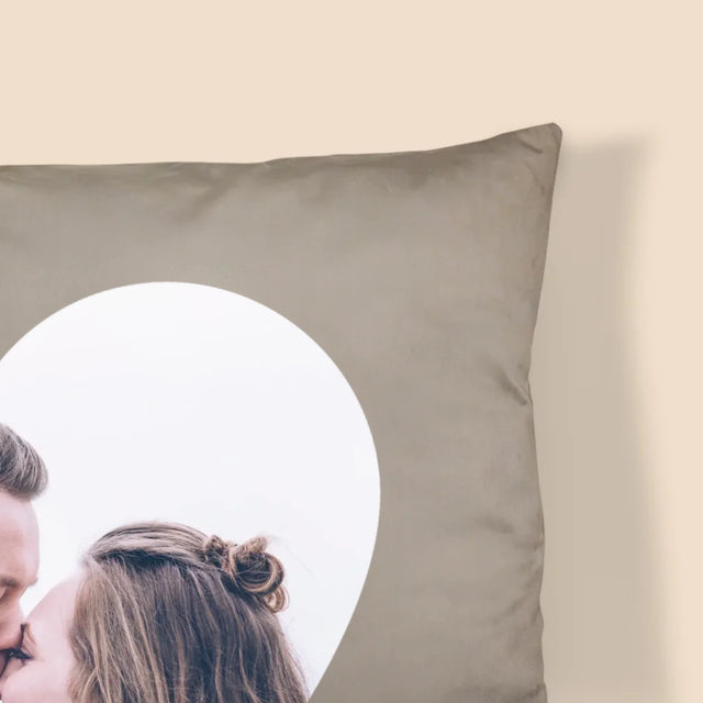 Fotokoláž: Iniciály Srdce - Polštář