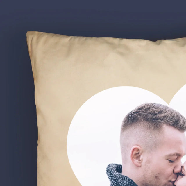 Fotokoláž: Iniciály Srdce - Polštář