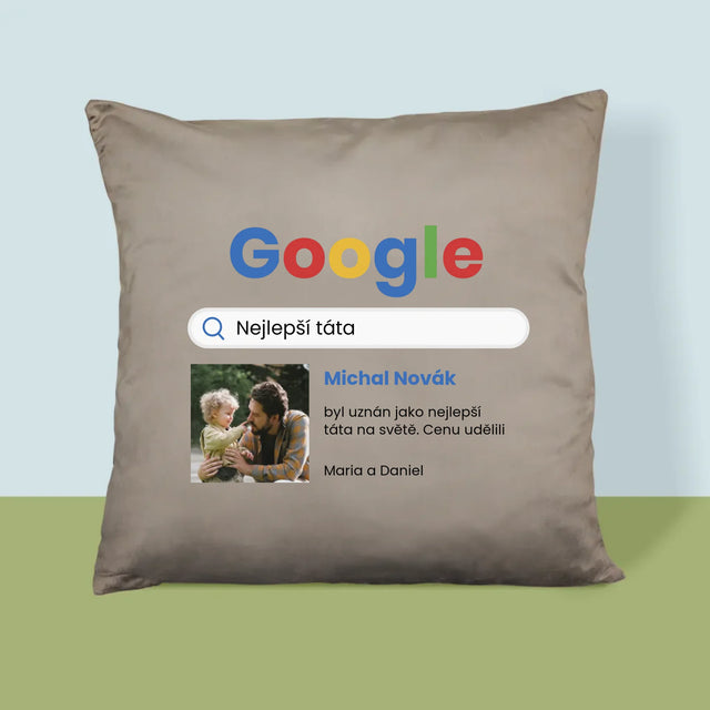 Fotka A Textem: Nejlepší Táta Google Výsledek - Polštář