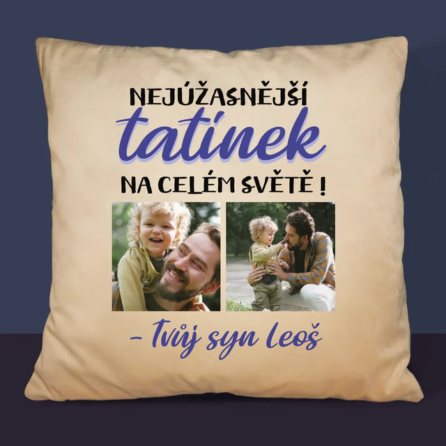 Fotokoláž: Tatínek - Polštář