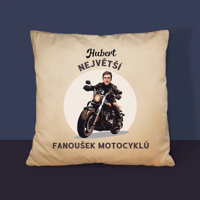 Tvoje Postava: Fanoušek Motocyklů - Polštář