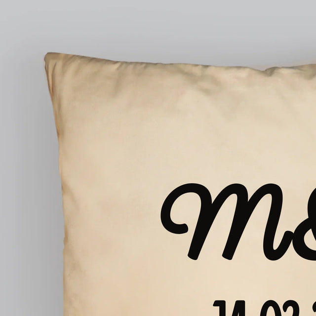 Monogram: Iniciály Srdce - Polštář