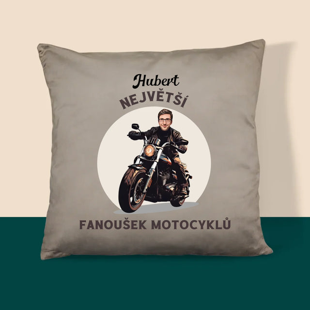 Tvoje Postava: Fanoušek Motocyklů - Polštář