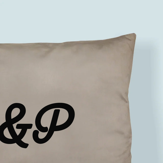 Monogram: Iniciály Srdce - Polštář