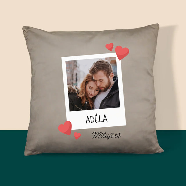 Fotka A Textem: Miluji Tě Fotka - Polštář