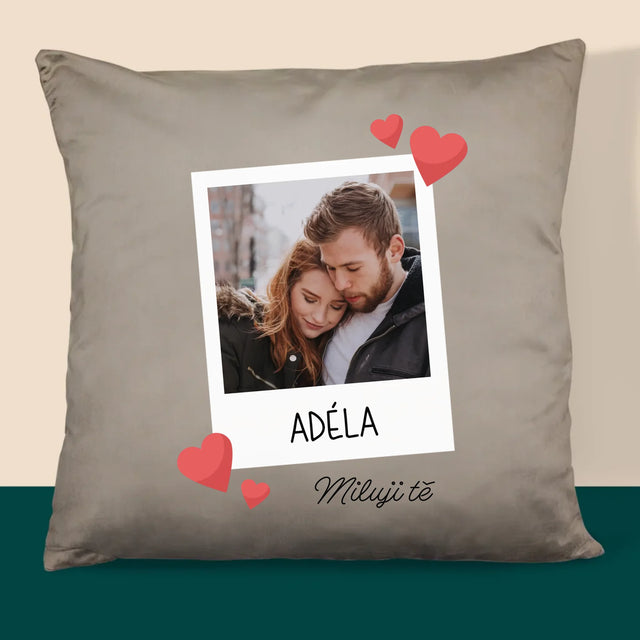 Fotka A Textem: Miluji Tě Fotka - Polštář