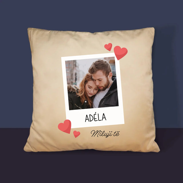 Fotka A Textem: Miluji Tě Fotka - Polštář