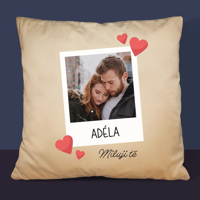 Fotka A Textem: Miluji Tě Fotka - Polštář