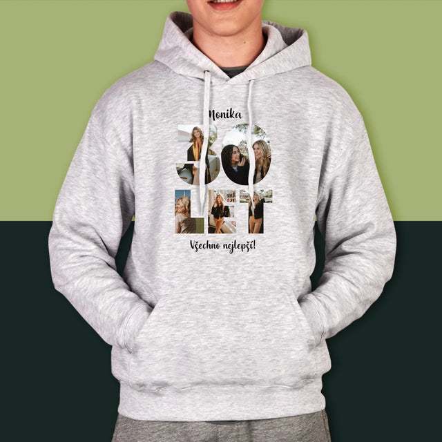 Slovo Z Fotek: 30 Let Z Tvých Fotek - Pánská Mikina S Kapuci