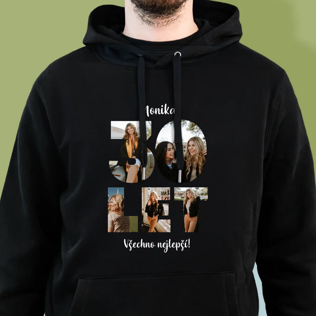 Slovo Z Fotek: 30 Let Z Tvých Fotek - Pánská Mikina S Kapuci