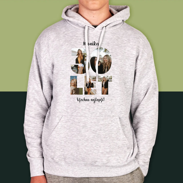 Slovo Z Fotek: 30 Let Z Tvých Fotek - Pánská Mikina S Kapuci