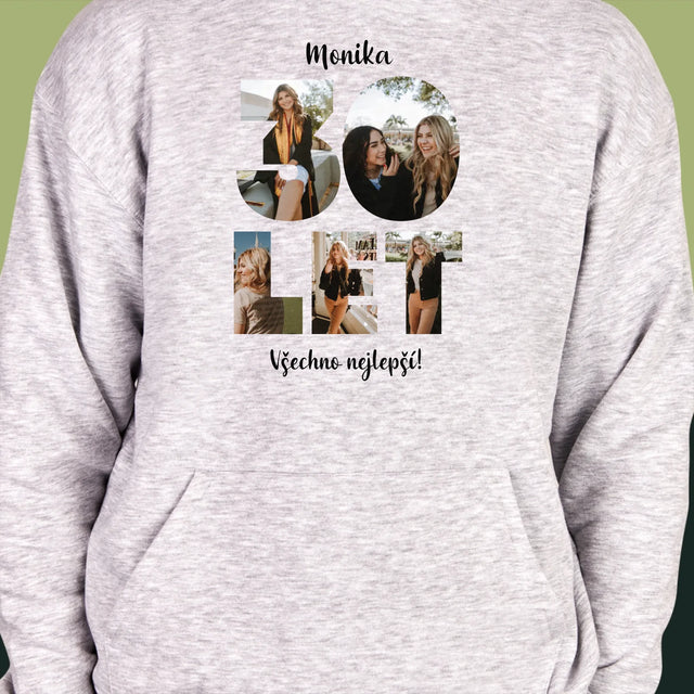 Slovo Z Fotek: 30 Let Z Tvých Fotek - Pánská Mikina S Kapuci