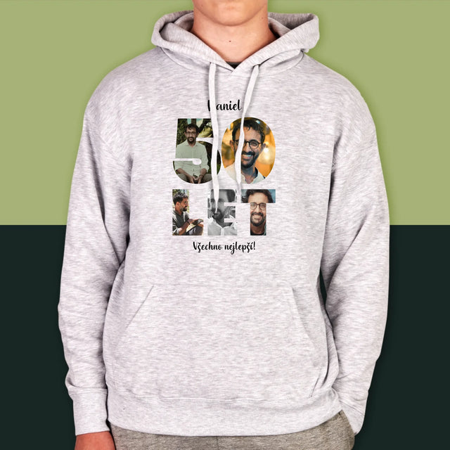 Slovo Z Fotek: 50 Let Z Tvých Fotek - Pánská Mikina S Kapuci