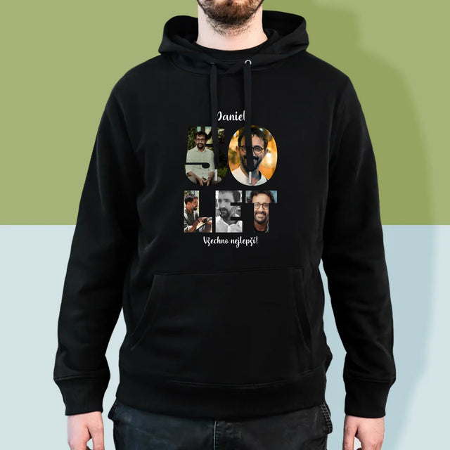 Slovo Z Fotek: 50 Let Z Tvých Fotek - Pánská Mikina S Kapuci