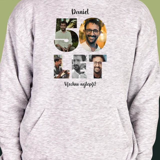 Slovo Z Fotek: 50 Let Z Tvých Fotek - Pánská Mikina S Kapuci