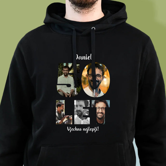 Slovo Z Fotek: 50 Let Z Tvých Fotek - Pánská Mikina S Kapuci