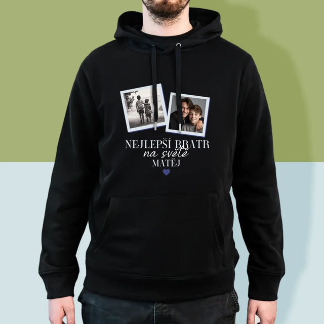 Fotokoláž: Nejlepší Bratr Na Světě - Pánská Mikina S Kapuci