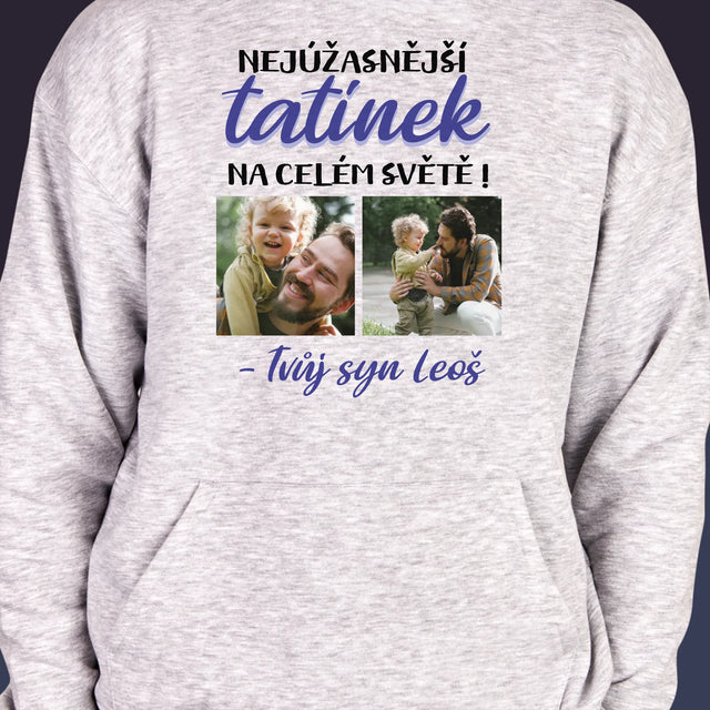 Fotokoláž: Tatínek - Pánská Mikina S Kapuci
